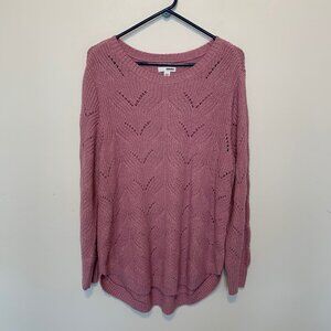 🐱 5 for $10.  SONOMA ROUND NECK PINK SWEATER SIZE XXL